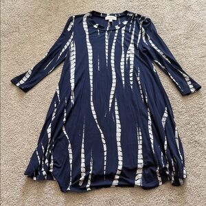 Navy Long-Sleeve Dress